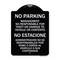 Signmission No Parking Management Not Responsible for Theft or Damage to Vehicle or Contents, BW-1824-23709 A-DES-BW-1824-23709 - alternate 1